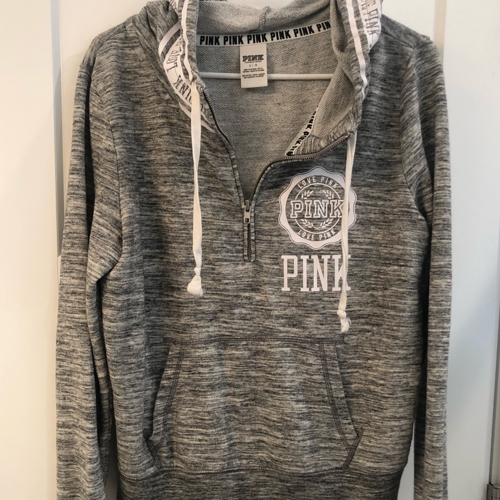 PINK hoodie in Grey